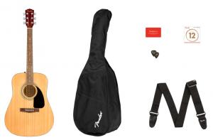 097-1210-721 Fender FA-115 Dreadnought Acoustic Guitar Pack With Gig Bag, Strap, Picks and Strings